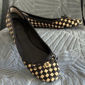 Tory Burch Black/Tan Ballet Flats